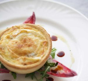 Close shot of a pie
