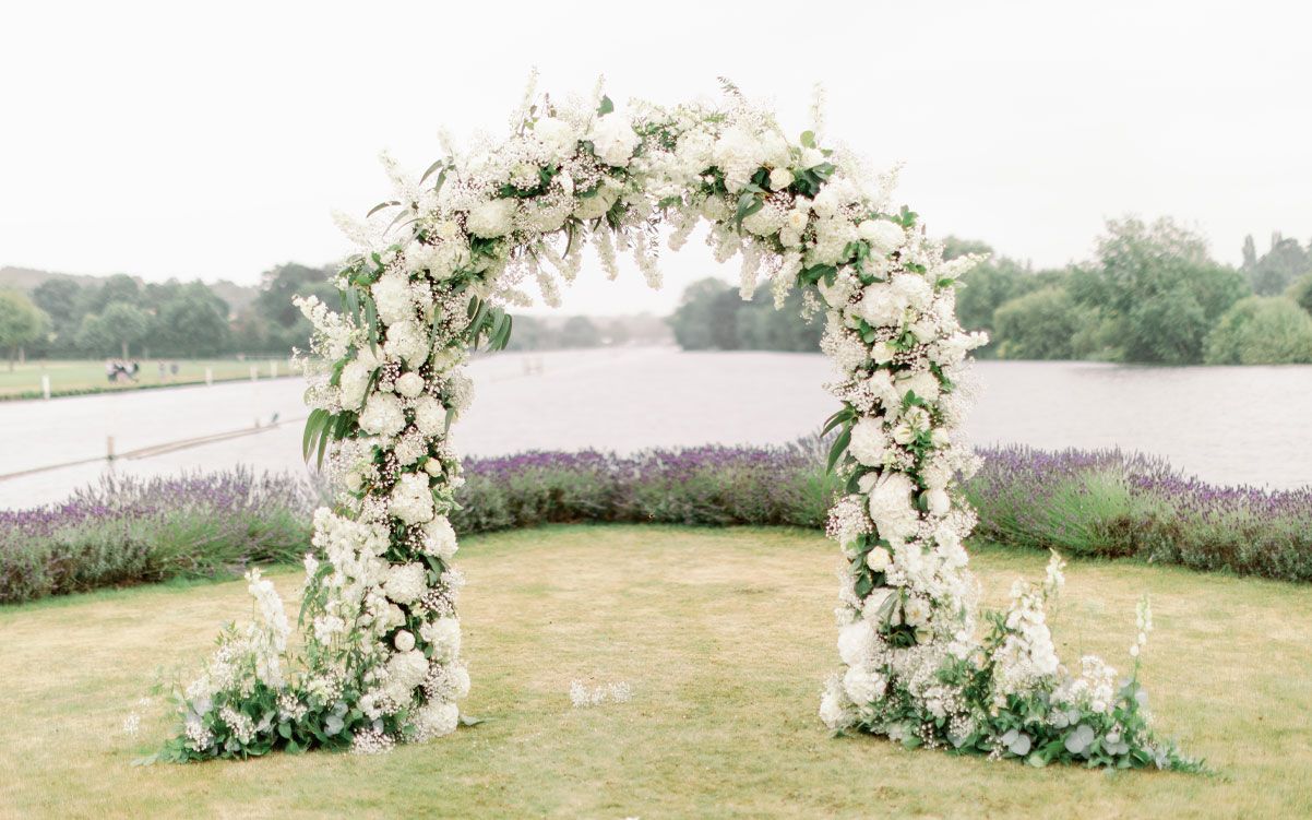 Temple Island Henley wedding arch